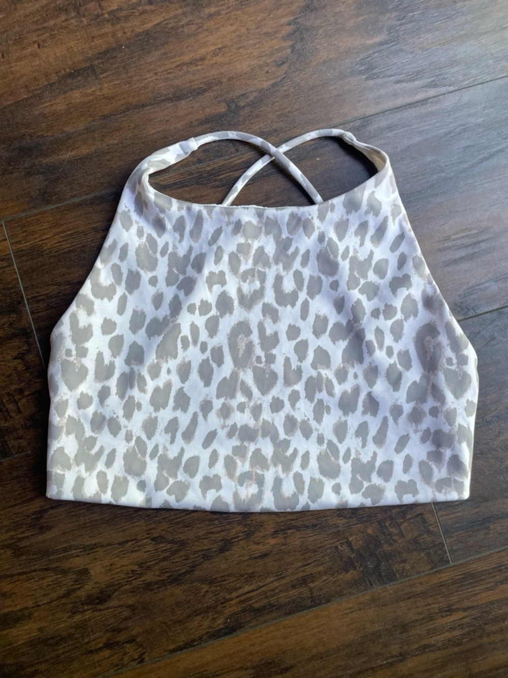 Victoria's Secret Taupe and White Leopard Halter Crop Top